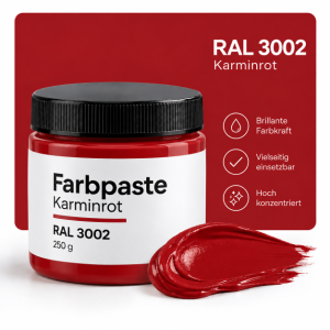 Farbpaste karminrot 250g RAL 3002