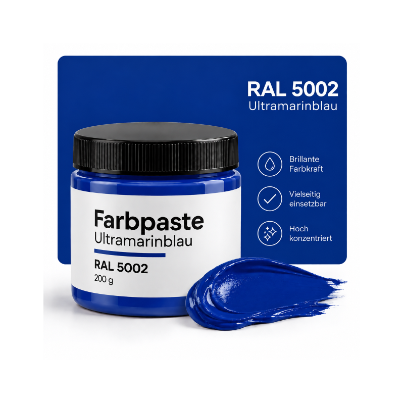 Farbpaste ultramarinblau 200g RAL 5002