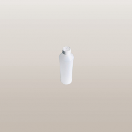 Rundflasche aus HDPE natur mit Verschluss, 500 ml
