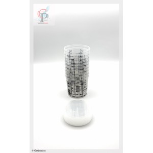 Mischbecher PP 385ml mit Deckel, 10 Stück