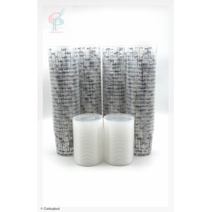 Mischbecher PP 385ml mit Deckel, 100 Stück