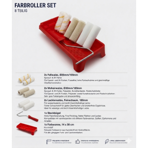 Farbroller-Set 8-teilig