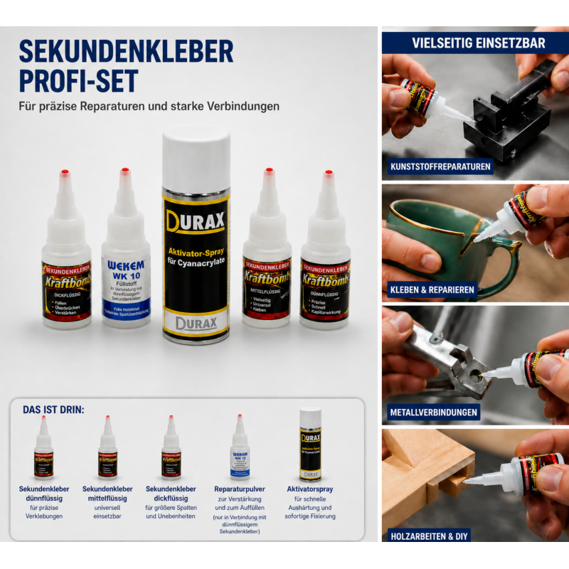 Sekundenkleber - Set