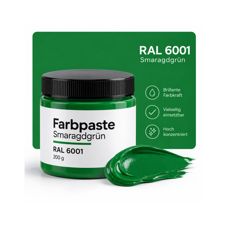 Farbpaste Smaragdgrün 200g RAL 6001